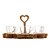 CONJUNTO 6 XÍCARAS DE CAFÉ DE CRISTAL COM PIRES E SUPORTE EM MADEIRA PINUS CORAÇÃO 75ML - WOODART - Imagem 3