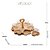 CONJUNTO 6 XÍCARAS DE CAFÉ DE CRISTAL COM PIRES E SUPORTE EM MADEIRA PINUS CORAÇÃO 75ML - WOODART - Imagem 2