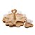 CONJUNTO 6 XÍCARAS DE CAFÉ DE CRISTAL COM PIRES E SUPORTE EM MADEIRA PINUS CORAÇÃO 75ML - WOODART - Imagem 1