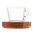 CONJUNTO 6 XÍCARAS DE CAFÉ COM PIRES EM MADEIRA LIPTUS 75ML - WOODART - Imagem 3