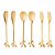 CONJUNTO 6 TALHERES DE AÇO INOX LEAVES DOURADO - WOLFF - Imagem 1