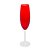 CONJUNTO 6 TAÇAS DE CHAMPANHE DE CRISTAL ECOLÓGICO BANQUET VERMELHO 200ML - WOLFF - Imagem 1