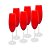 CONJUNTO 6 TAÇAS DE CHAMPANHE DE CRISTAL ECOLÓGICO BANQUET VERMELHO 200ML - WOLFF - Imagem 2