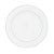 CONJUNTO 6 PRATOS RASOS DE PORCELANA COM BORDA PRATEADA MÔNACO BRANCO 27CM - WOLFF - Imagem 1