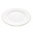 CONJUNTO 6 PRATOS RASOS DE PORCELANA COM BORDA DOURADA MÔNACO BRANCO 27CM - WOLFF - Imagem 2
