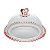 QUEIJEIRA DE CRISTAL COM TAMPA CORAÇÃO BORDA ROSA 19,5CM X 13CM - LYOR - Imagem 5