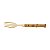 CONJUNTO 6 GARFOS DE SOBREMESA DE AÇO INOX COM CABO EM PLÁSTICO BAMBU DOURADO 19CM - LYOR - Imagem 4