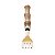 CONJUNTO 6 GARFOS DE SOBREMESA DE AÇO INOX COM CABO EM PLÁSTICO BAMBU DOURADO 19CM - LYOR - Imagem 2