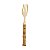 CONJUNTO 6 GARFOS DE SOBREMESA DE AÇO INOX COM CABO EM PLÁSTICO BAMBU DOURADO 19CM - LYOR - Imagem 5