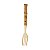 CONJUNTO 6 GARFOS DE SOBREMESA DE AÇO INOX COM CABO EM PLÁSTICO BAMBU DOURADO 19CM - LYOR - Imagem 3
