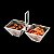 CONJUNTO 4 LUGARES AMERICANO DE PLÁSTICO SUSSEX ROSÉ 38CM - LYOR - Imagem 3