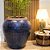 VASO RUSTICO DE CERAMICA IMPORTADO KYOTO AZUL D77XA83CM - Imagem 3