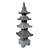 TEMPLO DECORATIVO BALI EM PEDRA VULCANICA A70CM - Imagem 2