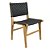 CADEIRA ATALAIA MADEIRA COM RATTAN SINTETICO PRETO - Imagem 1
