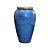 VASO RUSTICO DE CERAMICA IMPORTADO DUBAI AZUL D44XA72CM - Imagem 1
