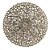 MANDALA BALI FLORAL MADEIRA BRANCA ENTALHADA 60CM - Imagem 1