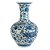 FLOREIRO EM PORCELANA AZUL E BRANCO BOJUDO DRAGAO 57CM - Imagem 1