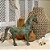 ESCULTURA EM BRONZE CAVALO BALI VERDE - Imagem 3