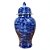 POTE PORCELANA AZUL BRANCO TRACY COM TAMPA D26XA50CM - Imagem 1