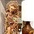 ESCULTURA APSARA MADEIRA IMPORTADA - Imagem 2