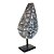 ESCULTURA MASCARA TRIBAL LAMPUNG EM MADEIRA WHITEWASH COM SUPORTE A70CM - Imagem 2