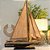 BARCO DECORATIVO PACIFIC EM MADEIRA E TECIDO OCEAN ART COLLETION 80CM - Imagem 4