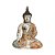 ESCULTURA IMPORTADA BUDA MADEIRA ANTIGA LARANJA L34XA50CM - Imagem 1
