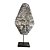 ESCULTURA MASCARA TRIBAL TORAJA EM MADEIRA WHITEWASH COM SUPORTE A63CM - Imagem 1