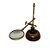 LUPA DECORATIVA EM METAL E BASE EM MADEIRA A23CM - Imagem 1