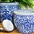 CACHEPOT EM PORCELANA AZUL E BRANCO D41XA33CM - Imagem 3
