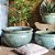 BACIA VIETNAMITA CERAMICA IMPORTADO GRECIA MUSGO D59XA32CM - Imagem 3
