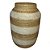 CESTO RATTAN BALI REDONDO MANGKUK BRANCO E NATURAL D40CM - Imagem 2