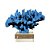 CORAL DECORATIVO AZUL BASE EM VIDRO COLECAO OCEAN ART L26XA22CM - Imagem 2