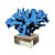 CORAL DECORATIVO AZUL BASE EM VIDRO COLECAO OCEAN ART L26XA22CM - Imagem 1