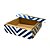CAIXA DECORATIVA ORGANIZADORA AZUL E BEGE D27XA09CM - Imagem 2