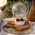GLOBO DECORATIVO CRISTAL INDIANO BASE EM MARMORE 25CM - Imagem 2