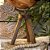GLOBO DECORATIVO INDIANO TERRACOTA TRES APOIOS EM MADEIRA 51CM - Imagem 3