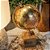 GLOBO DECORATIVO INDIANO TERRACOTA BASE EM MADEIRA SQUARE 40CM - Imagem 2
