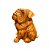 ESCULTURA CACHORRO MADEIRA NATURAL 30CM - Imagem 4