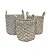 CESTA DECORATIVA RATTAN BALI REDONDO BRANCO E NATURAL - Imagem 2