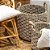 CESTA DECORATIVA RATTAN BALI REDONDO BRANCO E NATURAL - Imagem 4
