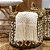 CESTA DECORATIVA RATTAN BALI REDONDO BRANCO E NATURAL COM CORDA - Imagem 2