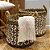 CESTA DECORATIVA RATTAN BALI REDONDO BRANCO E NATURAL COM CORDA - Imagem 3