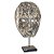 ESCULTURA MASCARA TRIBAL SASAK EM MADEIRA WHITEWASH COM SUPORTE A45CM - Imagem 1