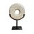 ESCULTURA IMPORTADA BI DISC CHINES ANTIGO EM MARMORE CREMA COM SUPORTE A30CM - Imagem 1