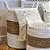 CESTO DECORATIVA RATTAN BALI REDONDO BRANCO E NATURAL - Imagem 3