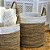 CESTA DECORATIVA RATTAN BALI REDONDO BRANCO E NATURAL 4 - Imagem 3