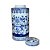 POTICHE CILINDRICO PORCELANA AZUL E BRANCA JARDIM IMPERIAL D19XA40CM - Imagem 2