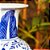 FLOREIRO PORCELANA AZUL E BRANCA BOTANIC D13XA27CM - Imagem 4