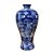 FLOREIRO PORCELANA AZUL BRANCO TRACY D18XA35CM - Imagem 1